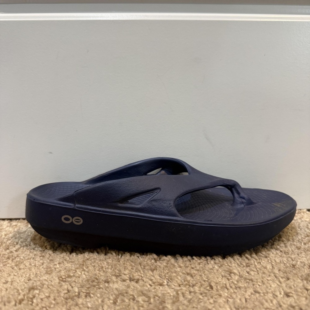 Oofos OOriginal Sandals Womens Size 6 Blue Thong Flip Flop Recovery Comfort